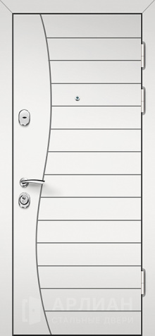 Фото «Белая металлическая дверь с черным глазком №519»