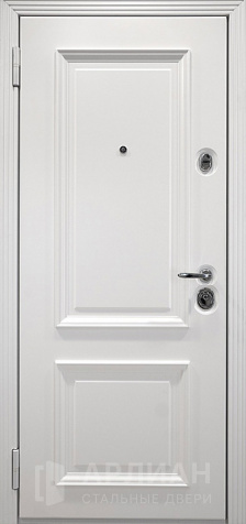 Фото №2 «Входная белая дверь с отделкой МДФ белая №36»