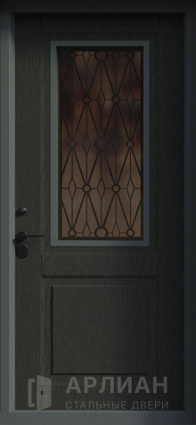 Фото №2 «Входная дверь со стеклопакетом окрас венге №1»